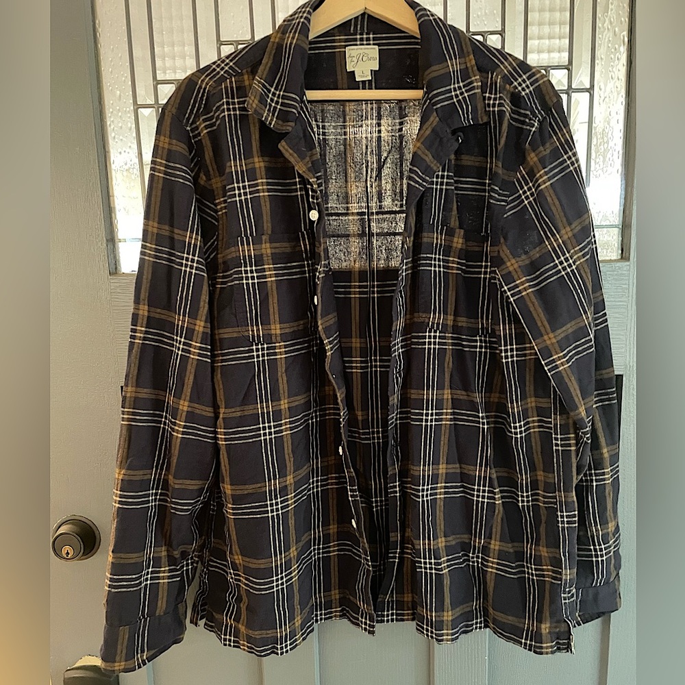 NWOT J. Crew Men’s Plaid Button-down shirt, long sleeves, L